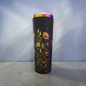 20 Oz Travel Tumbler - Black with Iridescent - Wildflowers