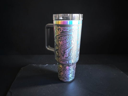 a close up of a mug