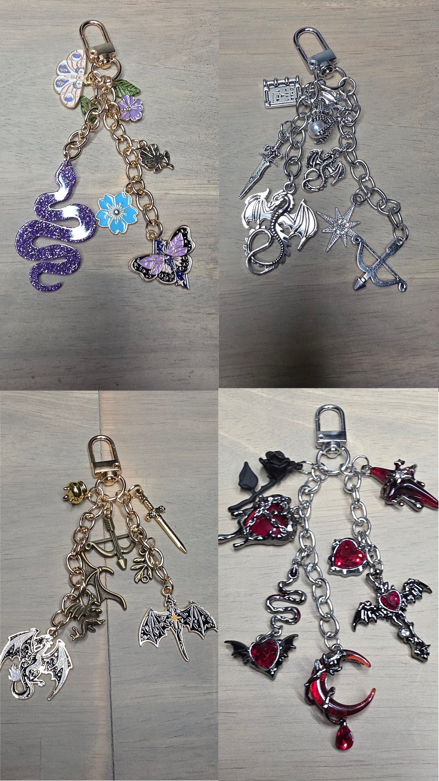 Fantasy Charm Keychain – Bag & Kindle Charm | 4 Designs