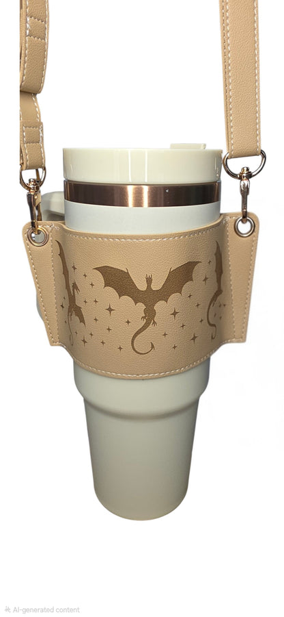 a white cup with a gold band around it