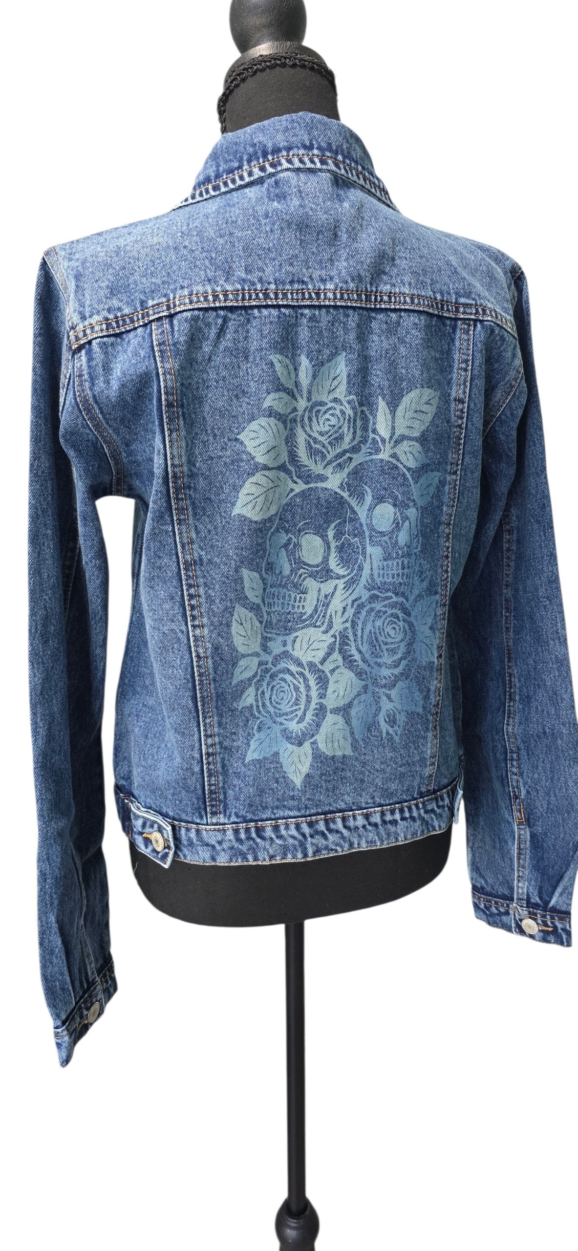 Skull & Roses Denim Jacket
