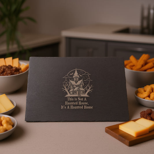 Slate Charcuterie Cheese Tray 12"x8" - Haunted Home
