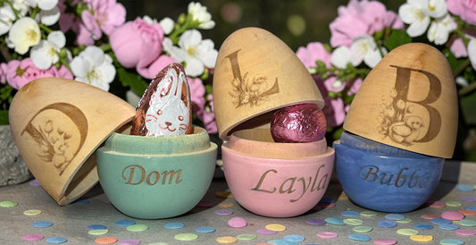 Personalized Wooden Easter Eggs