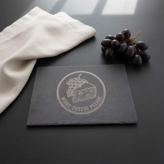 Slate Charcuterie Cheese Tray 12"x8" - More Cheese Please