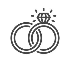 a black and white logo of rings